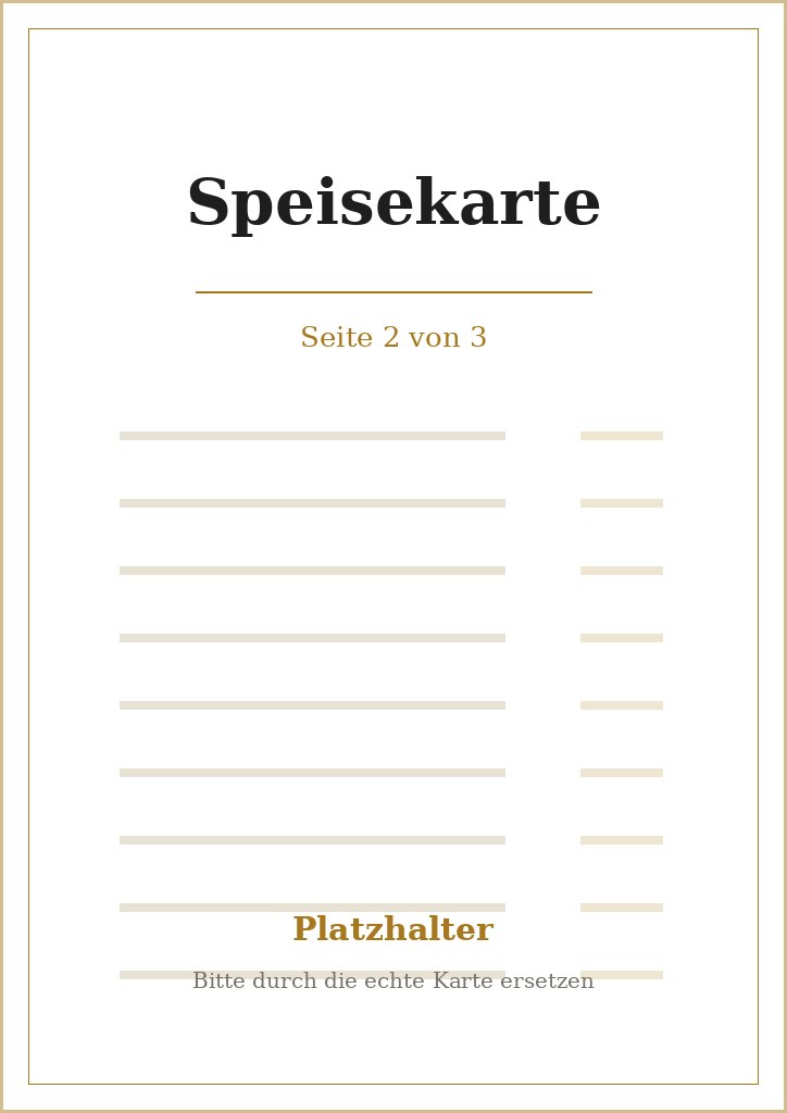 Speisekarte, Seite 2 von 3